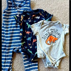 GAP Boy 12-18 MOS Bundle Two Shirts and Overalls